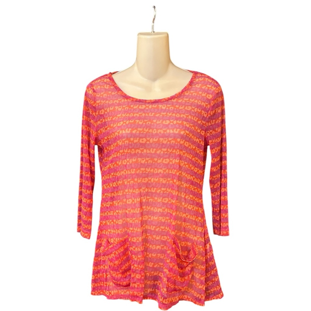 Lynn Ritchie‎ Silver Sheer Tunic Top